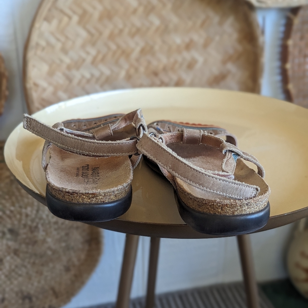 Naot 42 Odelia Bohemian Sandals Cork Comfort Shoes Adjustable Luxury - Picture 6 of 14